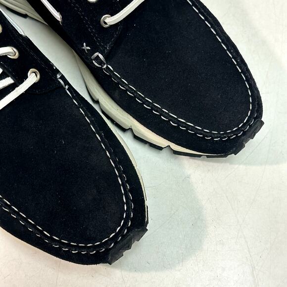 NWOT Easymoc Merrimack Boat Shoe Sneaker Black Suede Vibram Made in Portugal 9 - Picture 7 of 11